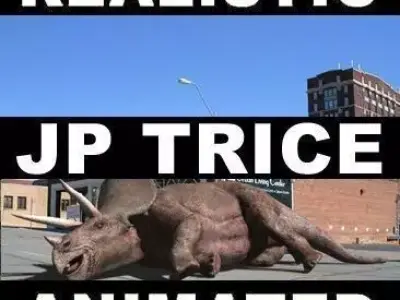 The PURE Jurassic Park Triceratops - 3d model 3D model