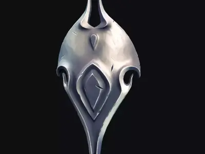shield stylized Low-poly 3D model