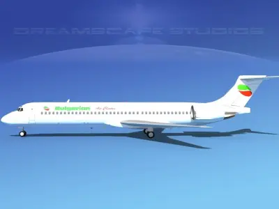 McDonnell Douglas MD-87 Bulgarian 3D model