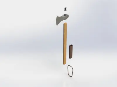 WG 7014 - Axe v1 Low-poly 3D model