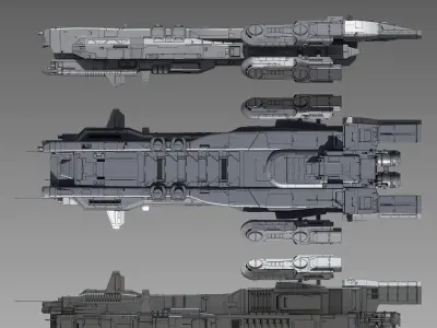 Battlecruiser Class A 3D model