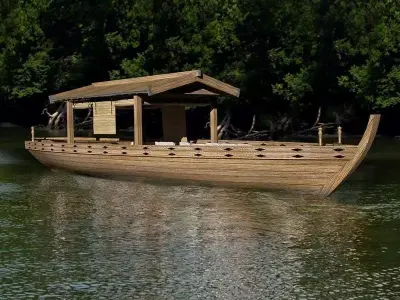 Japanese Boat 3D model