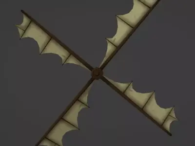 WindMill Skin Sails Free low-poly 3D model