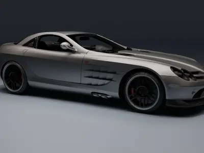 Mercedes-Benz SLR Mclaren 722 Low-poly 3D model