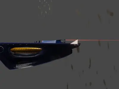 Laser-guided lightning cannon Low-poly 3D model