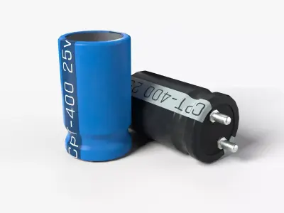 PVC covered Capacitor with 2K PBR textures Low-poly 3D model