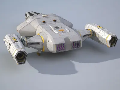3D Sci-Fi Scout Spaceship 3D model
