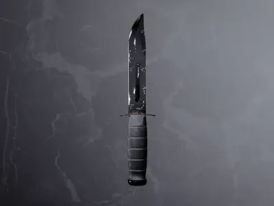 Combat Knife Low-poly 3D model 32