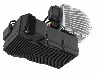 Electric Engine with Battery 3D model