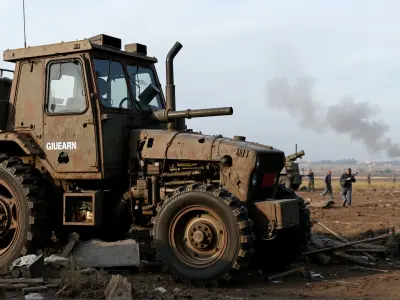 Battle-Scarred Military Tractor 3D Model Low-poly 3D model