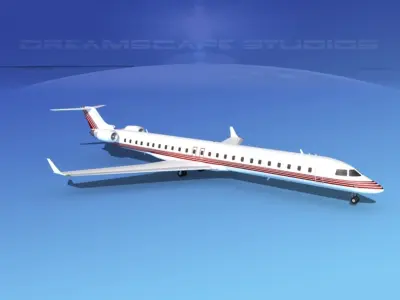 Bombardier CRJ1000 Corporate 3 3D model