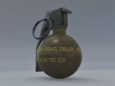 Realistic Grenades Pack Low-poly 3D model