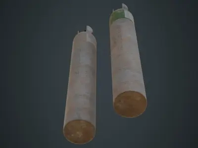 Gas Cylinder 2D Low-poly 3D model