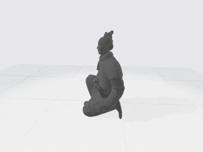 Terracotta Warriors Archer 3D Model 3D print model