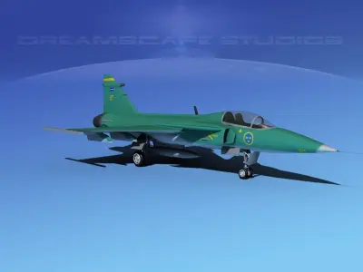 SAAB JAS 39 Gripen V08 3D model