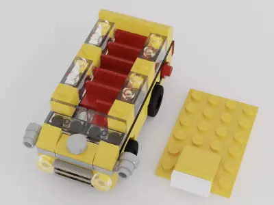 LEGO Monthly Mini Model Build School Bus 40216 3D model