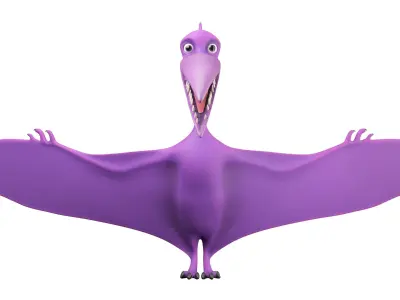 Cartoon Dinosaur Pterodactyl  3D model