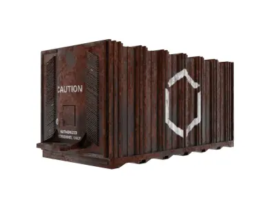 Cargo Container - High and low P0oly versions - Low-poly 3D model