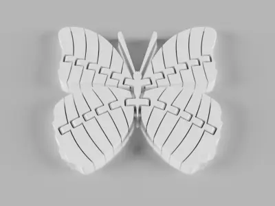Articulated Butterfly 3D print model