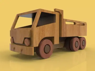 WOODEN TRUCK 3D model