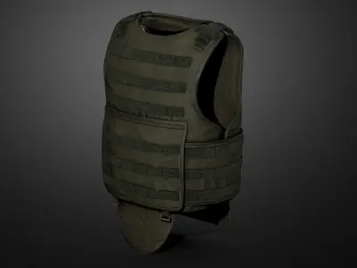Army vest  Low-poly 3D model