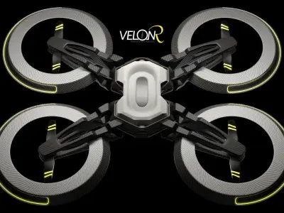 Racing Drone Low-poly 3D model