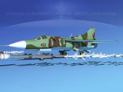 Mig-23 Fighter V16 Poland 3D model