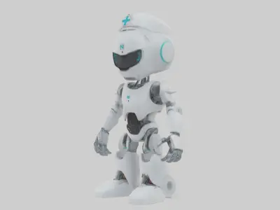 Robot version of a nurse model 3D model