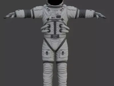 Realistic Astronaut Space Suit 3D model 9