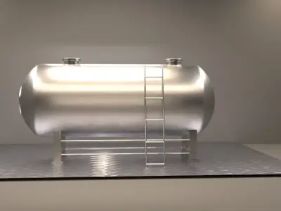 3D Oil Tanker Vessel 3D model