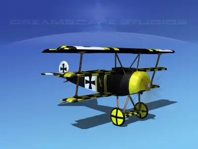 Fokker DR-1 Triplane Udet 3D model