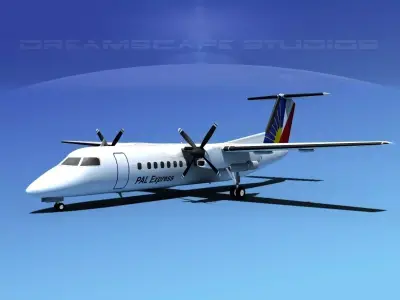 DeHavilland DHC-8-Q300 PAL Express 3D model