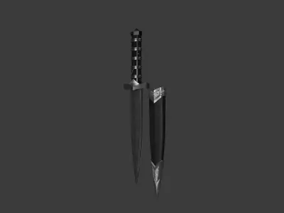 Dark Assassin Dagger Free low-poly 3D model