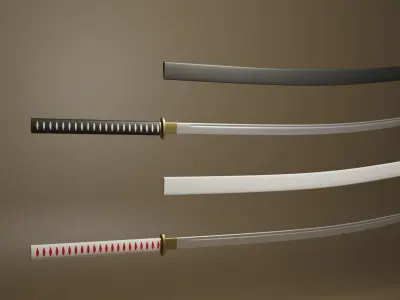 Katana Japanese Sword  3D model