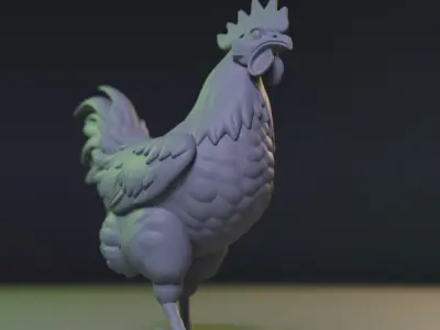 Rooster 3D print model