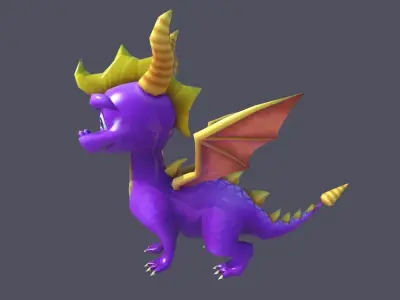  Spyro Statue Low-poly 3D model