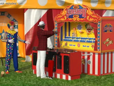 Carnival Shooting Game with Characters 3D model purchase