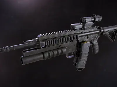 SBG Assault Rifle - Soldier of Fortune Edition Low-poly 3D model