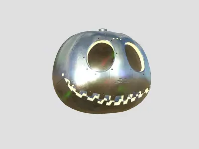 Pumpkin Head 04 SciFi - Jack O Mask - Character Design Low-poly 3D model