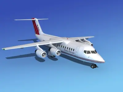 BAe 146-200 Trans Europe 3D model