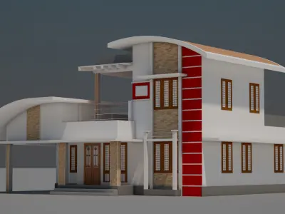 House Exterior Free low-poly 3D model