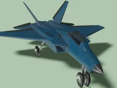 Jet F23 Low-poly 3D model
