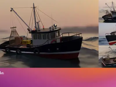 Trawler 3D model 3D model