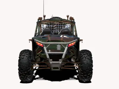 UTV 4X4  Low-poly 3D model