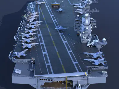 Aircraft Carrier USS Gerald Ford CVN78 3D model