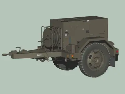 Japan Ground Self-Defense Force Power Supply Vehicles 3D model