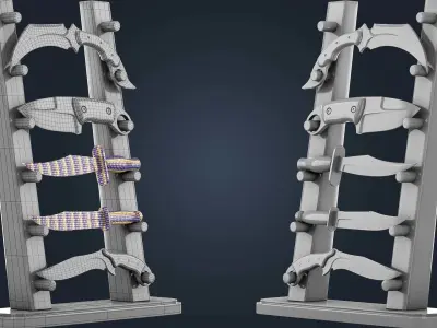 40 Knife Base Mesh Vol 05Game Ready Low-poly 3D model