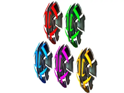 a Set of Shield Weapons Low-poly 3D model