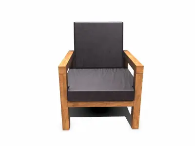 Armchair Low-poly PBR Free low-poly 3D model buy