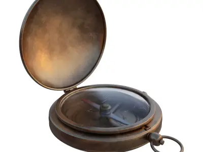 Compass old Free 3D model